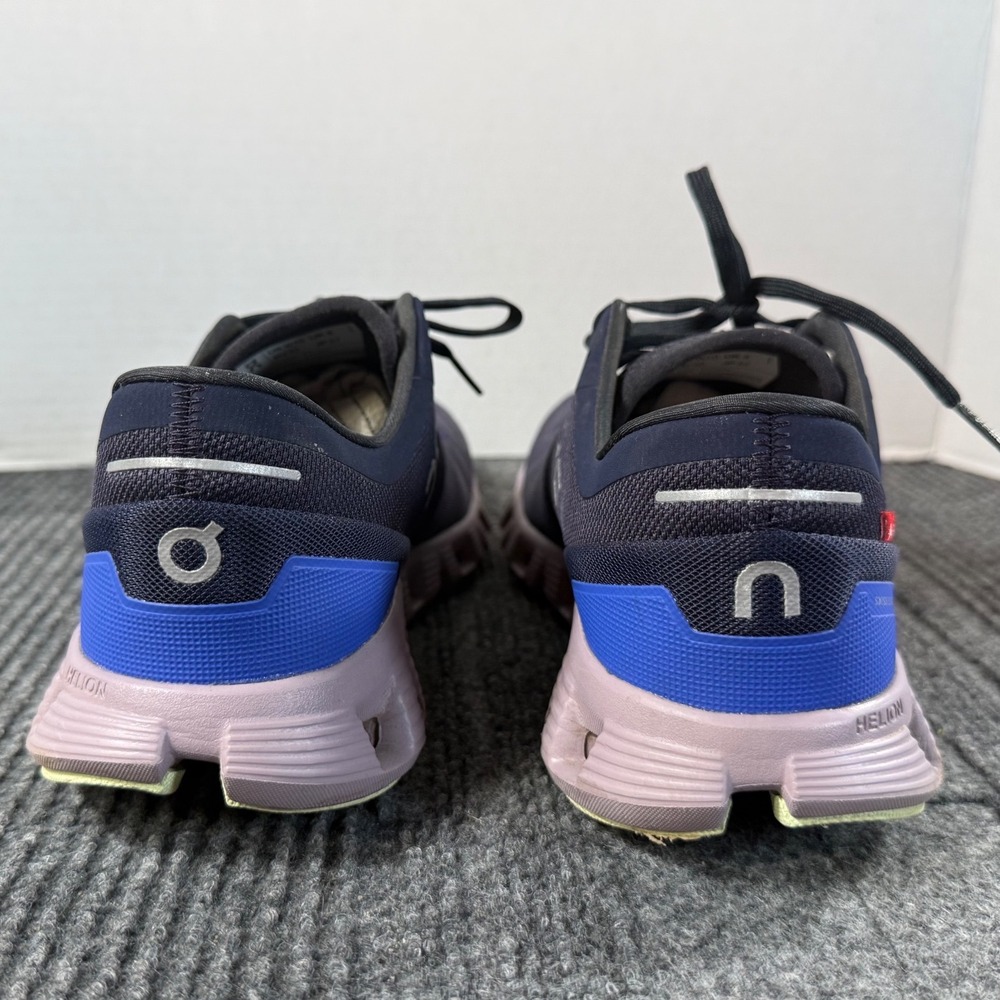 On Running Cloud X Womens 10 Midnight Cobalt Blue Purple Sneakers Like New - Picture 5 of 8